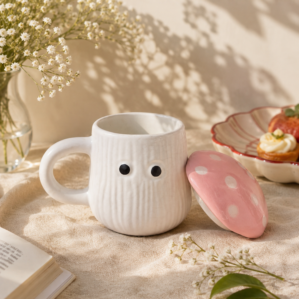 Pink Mushroom Mug
