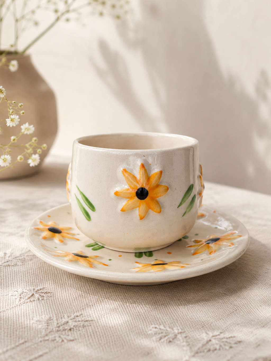 Sunflower Cup and Saucer