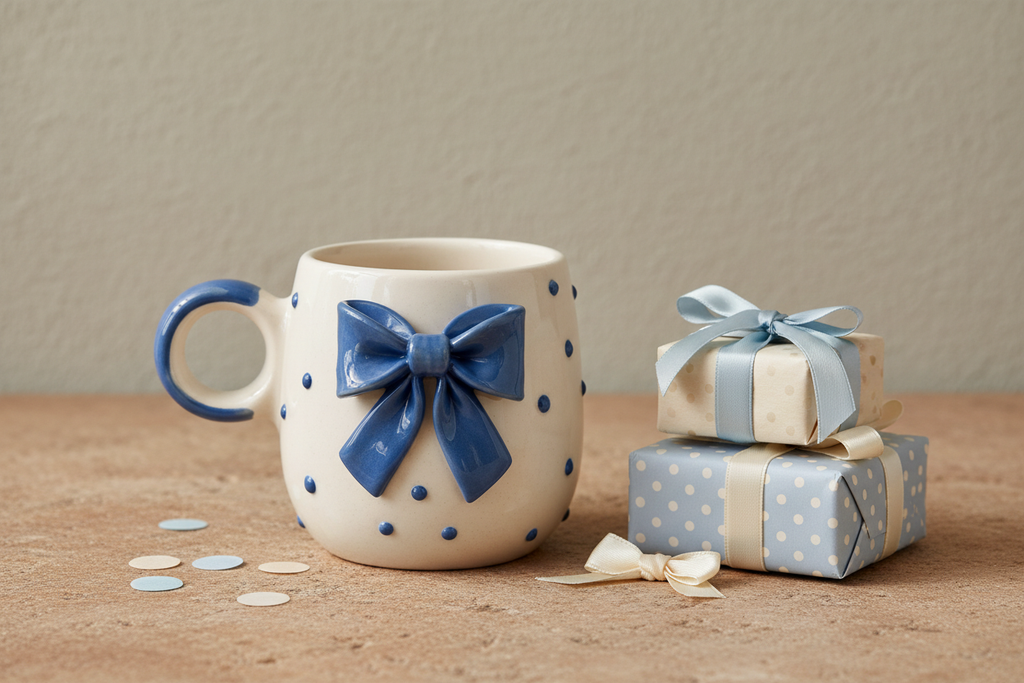 Bow Mug — Neutral & Playful