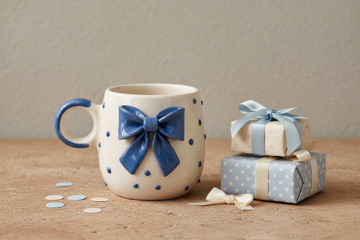 Bow Mug — Neutral & Playful
