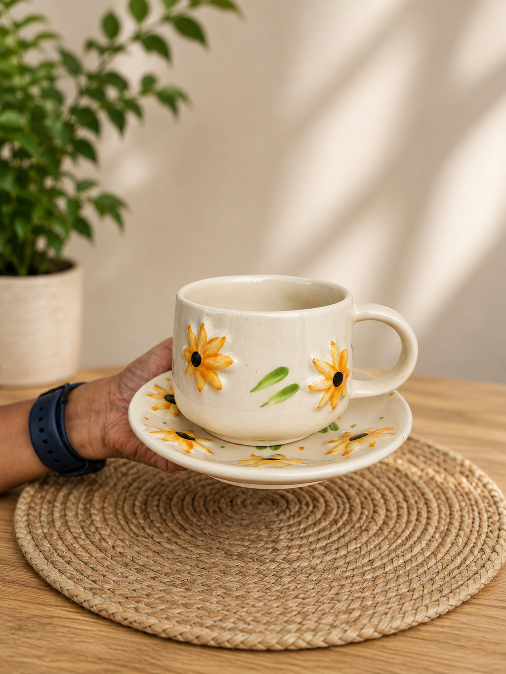 Sunflower Cup and Saucer